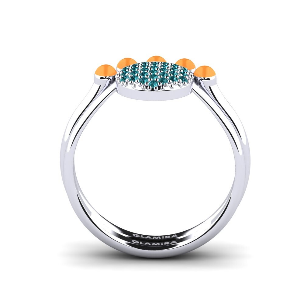 Blauer Diamant Stapelbarer Ring Koffer K