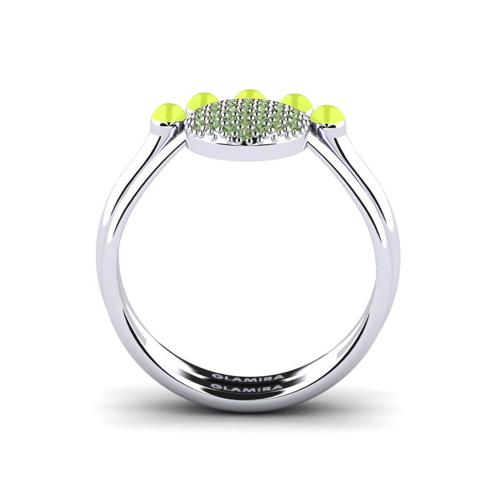 Grüner Diamant Stapelbarer Ring Koffer K