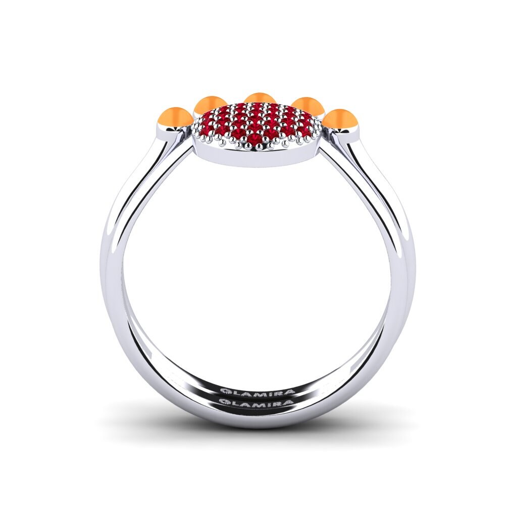 Red Zirconia Stackable Ring Koffer K