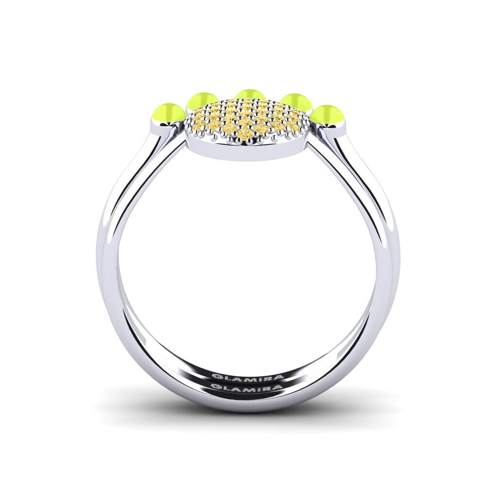 Gelber Diamant Stapelbarer Ring Koffer K