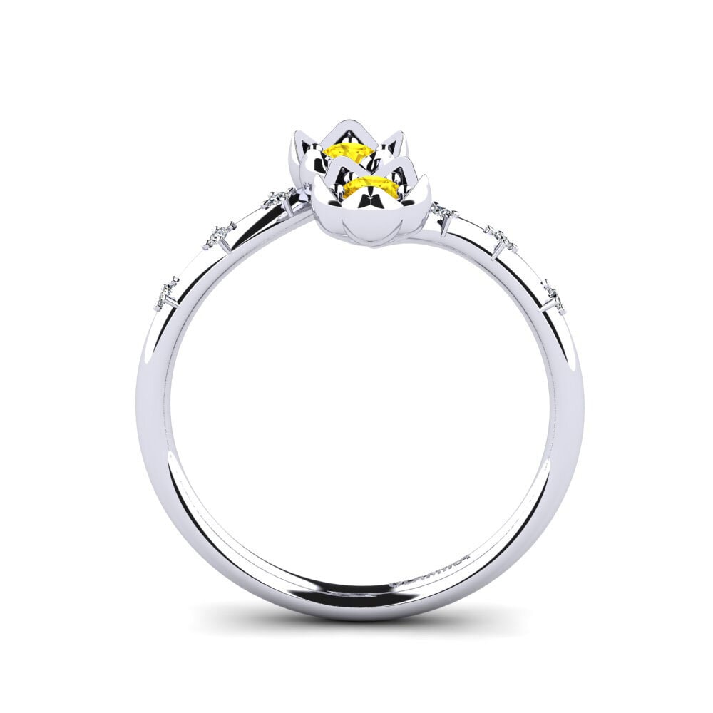 Round Yellow Sapphire Ring Koino