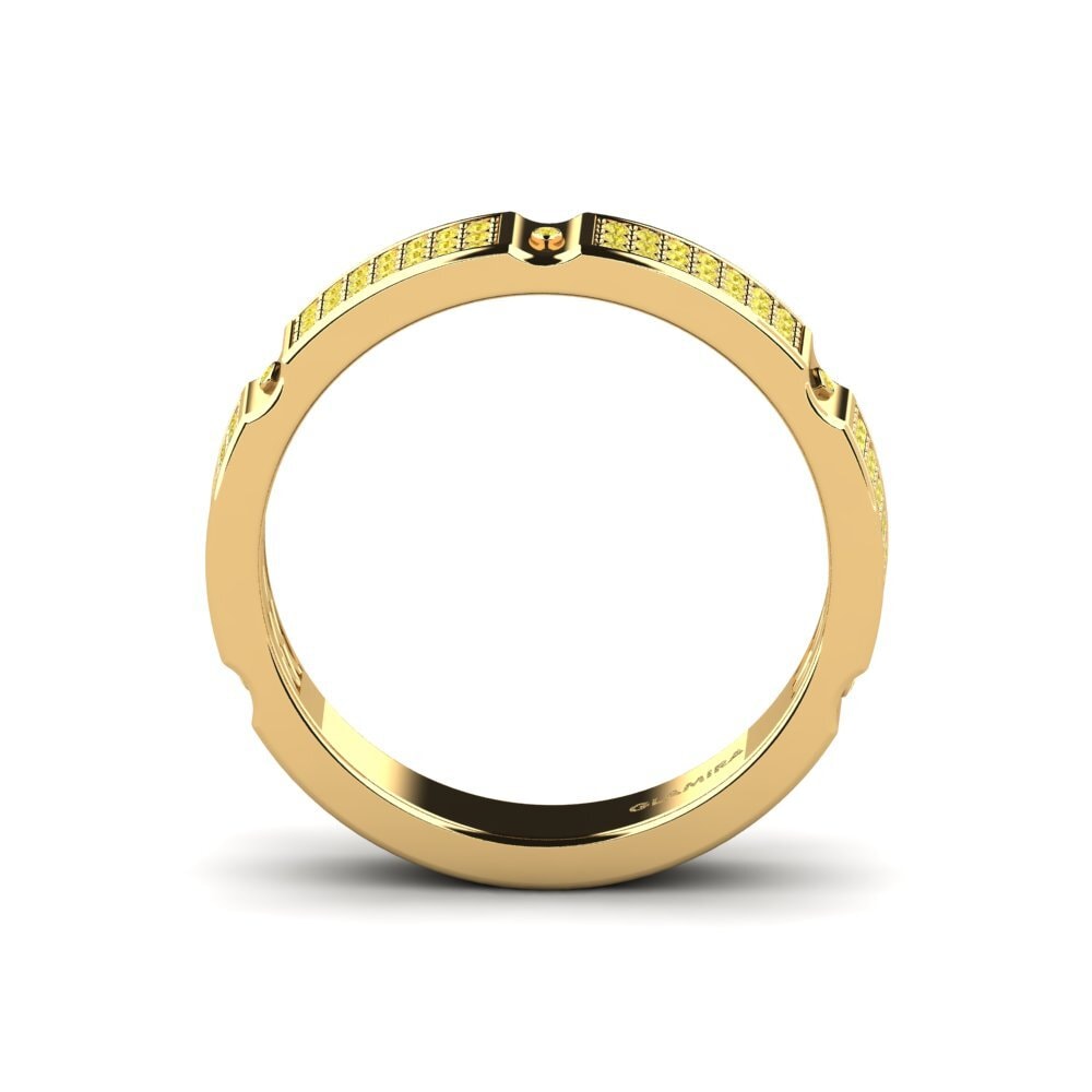 9ct Yellow Gold Yellow Sapphire Men's Ring Komala