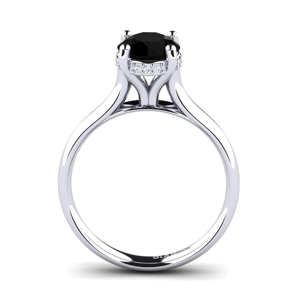 Black Sapphire Engagement Ring Kontrina