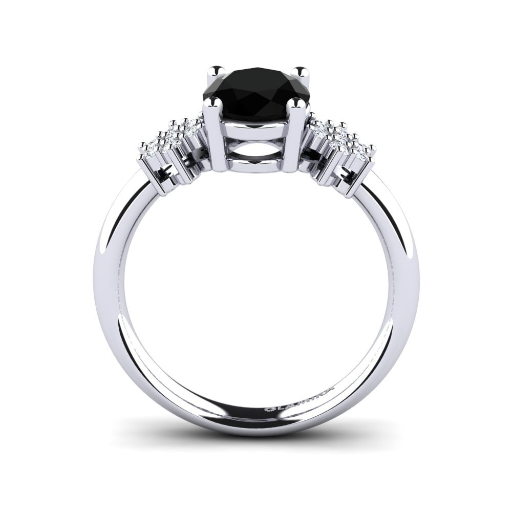 Ónix Negro Anillo de compromiso Kornelia