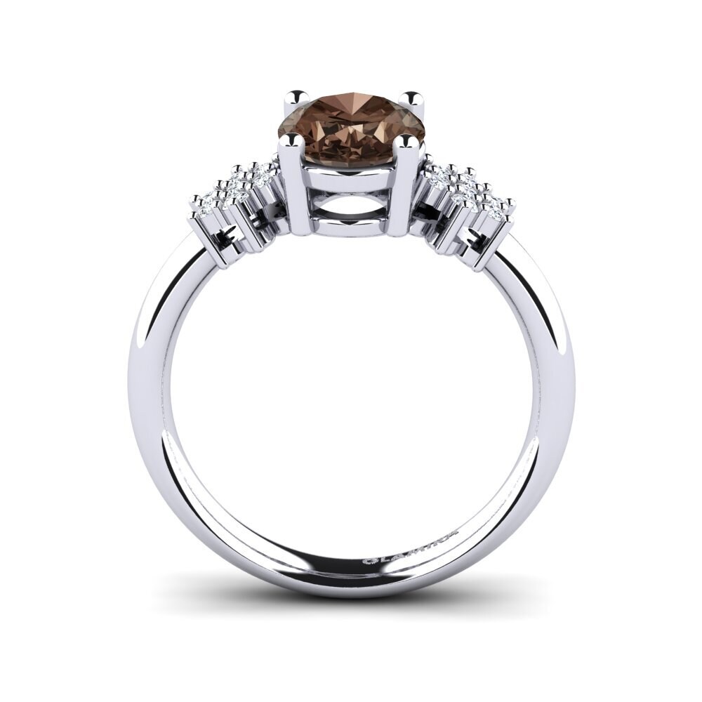 Smoky Quartz Engagement Ring Kornelia