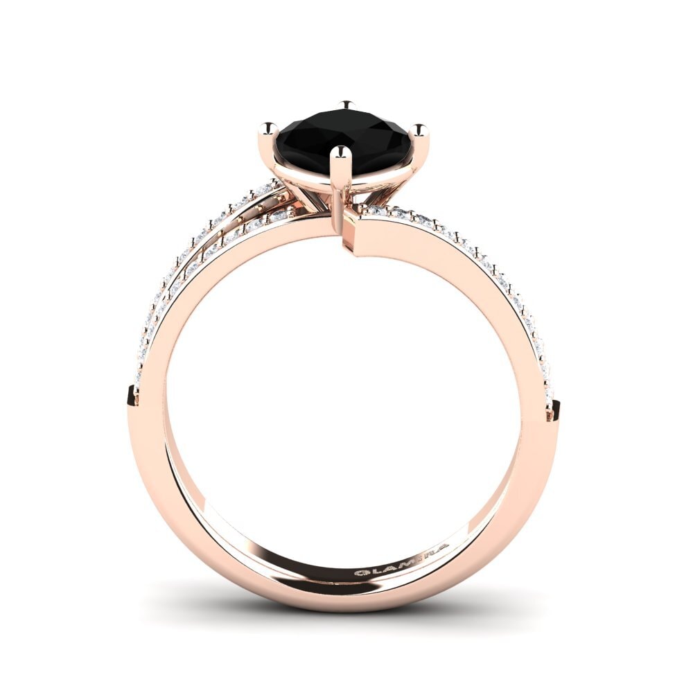 Black Diamond Engagement Ring Kostadina
