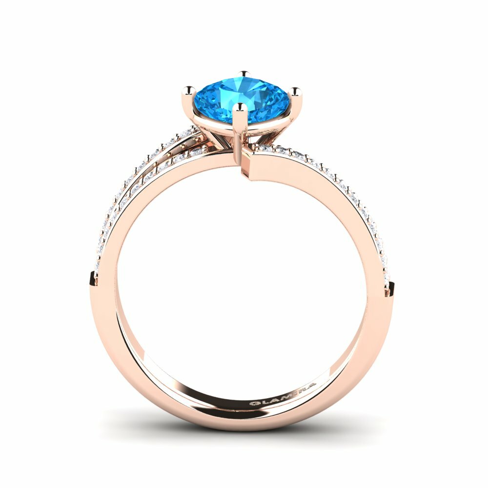 Blue Topaz Engagement Ring Kostadina