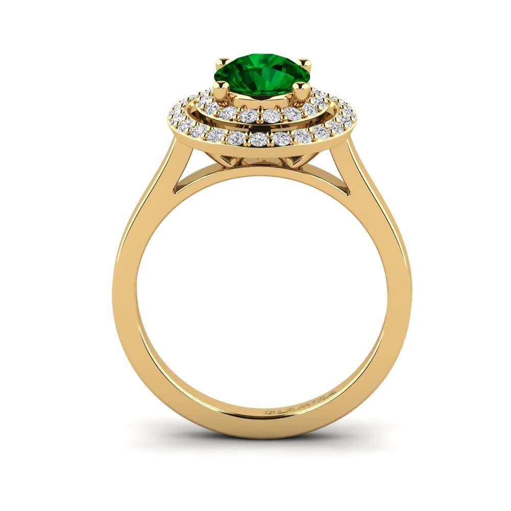 Green Zirconia Engagement Ring Krait