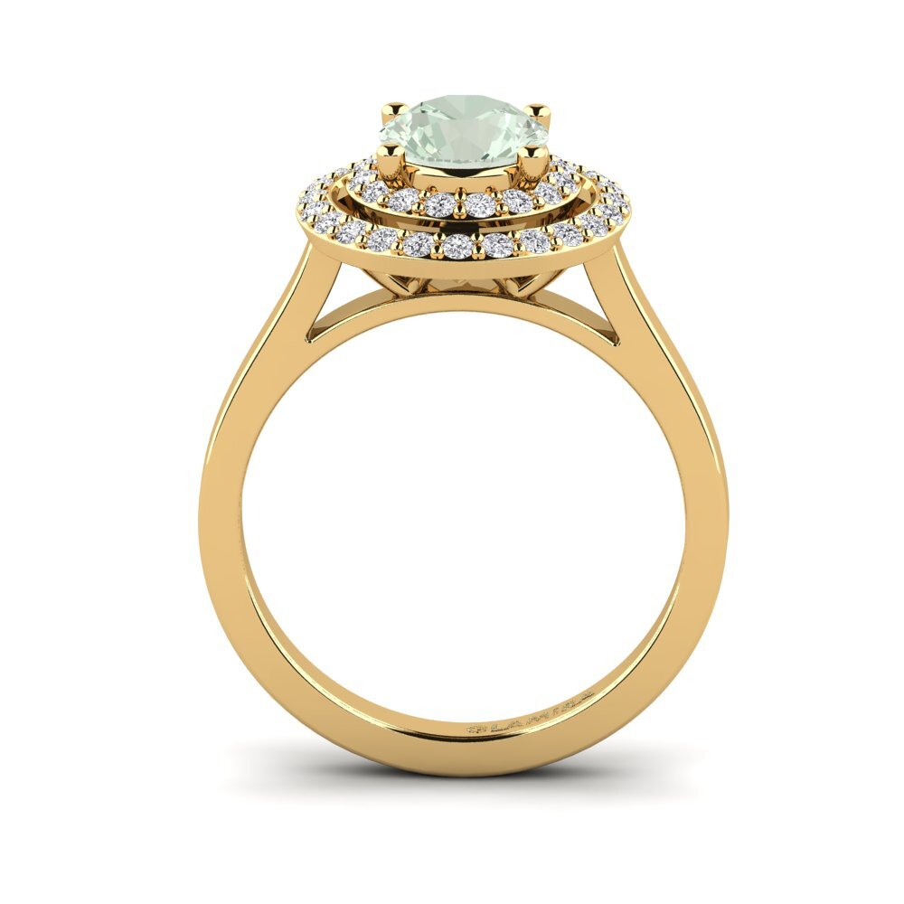 Green Amethyst Engagement Ring Krait