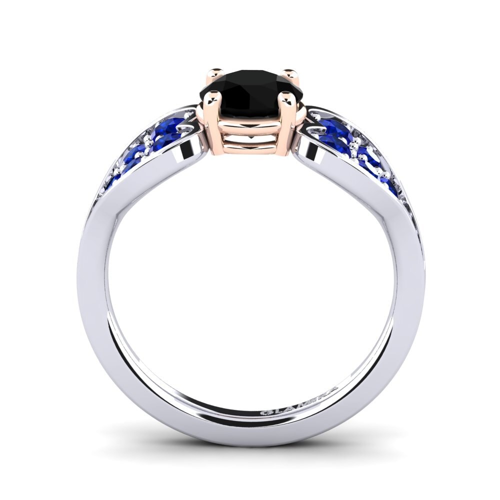 14k White & Rose Gold Engagement Ring Krishia