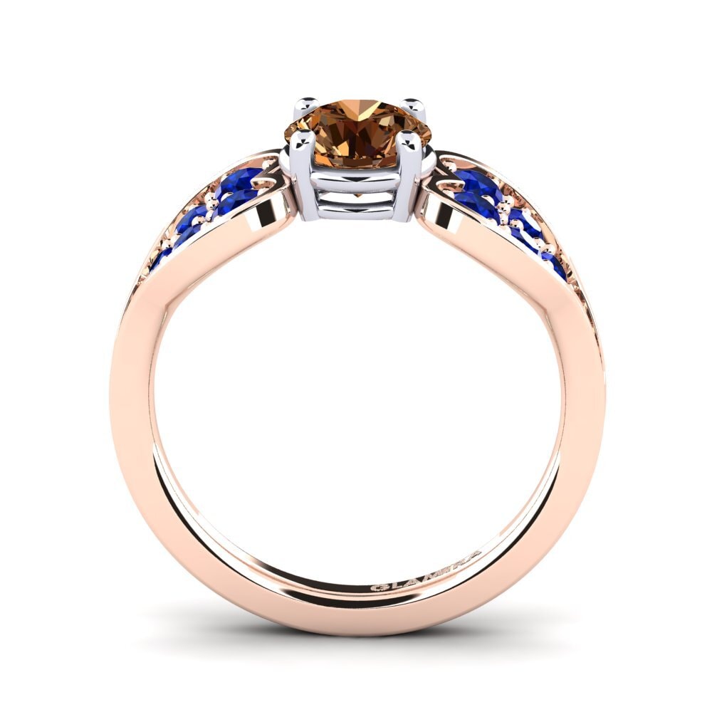 14k Rose & White Gold Engagement Ring Krishia