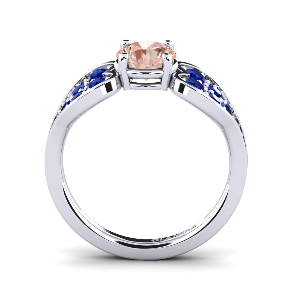 9ct White Gold Morganite Engagement Ring Krishia