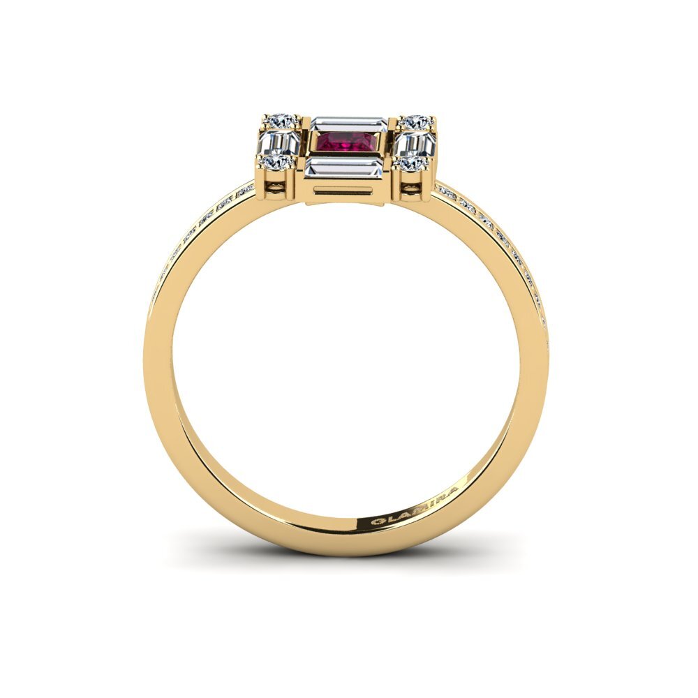 Rhodolite Garnet Engagement Ring Kritoure