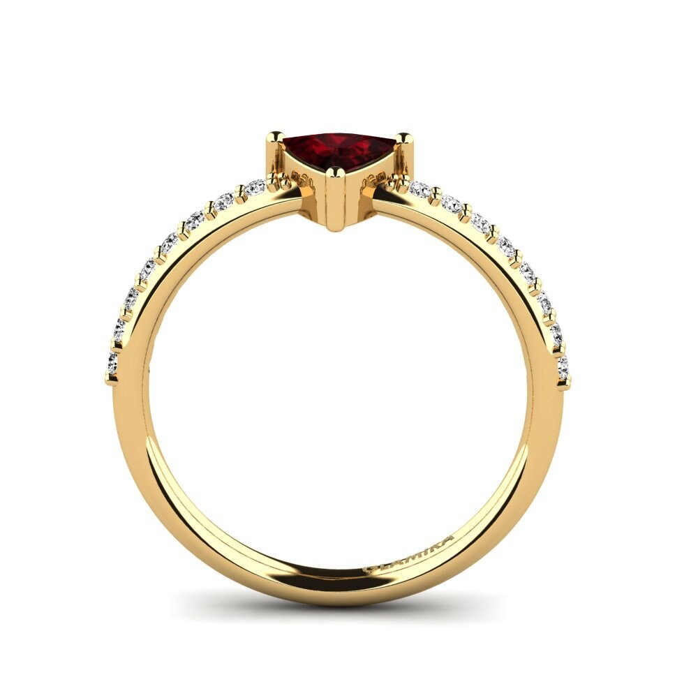 Trillion Garnet Engagement Ring Krupp