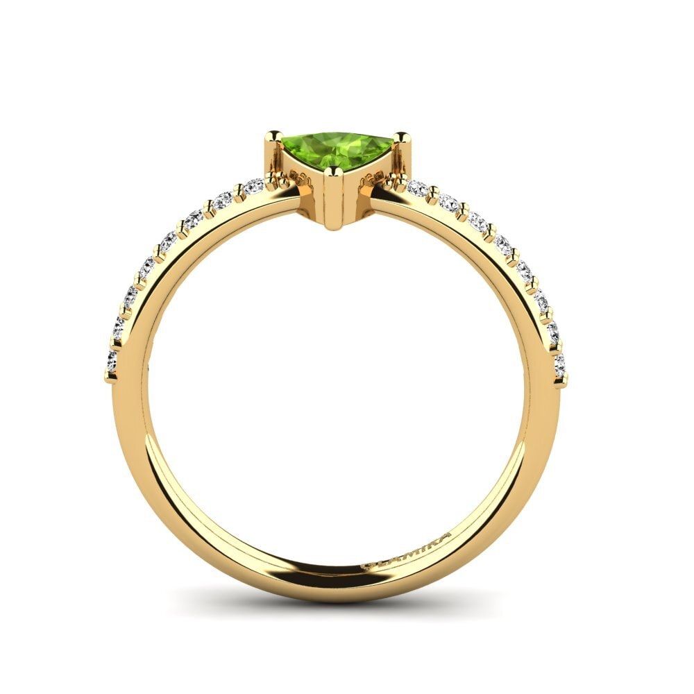 Trillion Peridot Engagement Ring Krupp