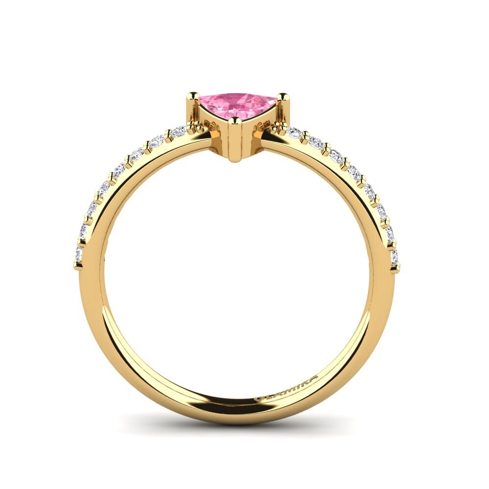 Trillion Pink Sapphire Engagement Ring Krupp