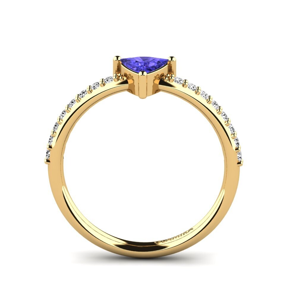 Trillion Tanzanite Engagement Ring Krupp