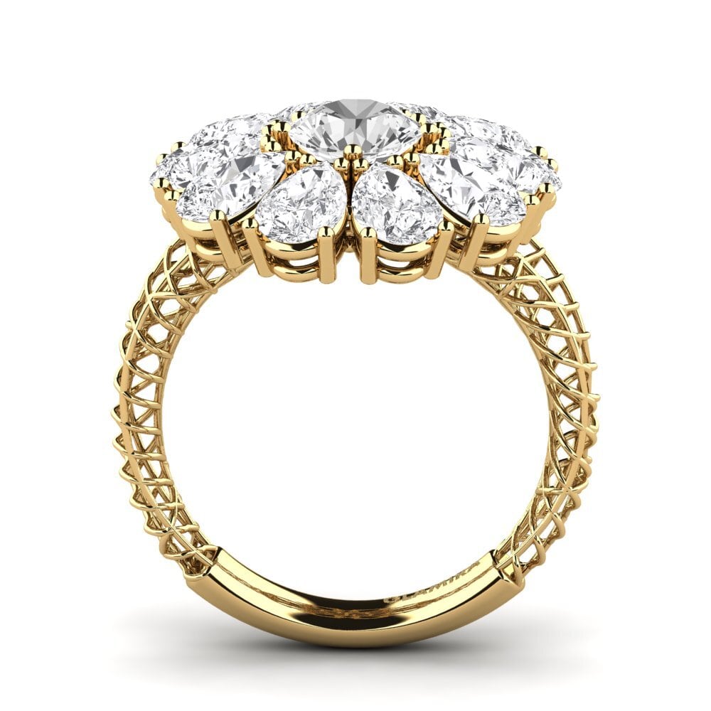 14k Oro Amarillo Anillo Kuala