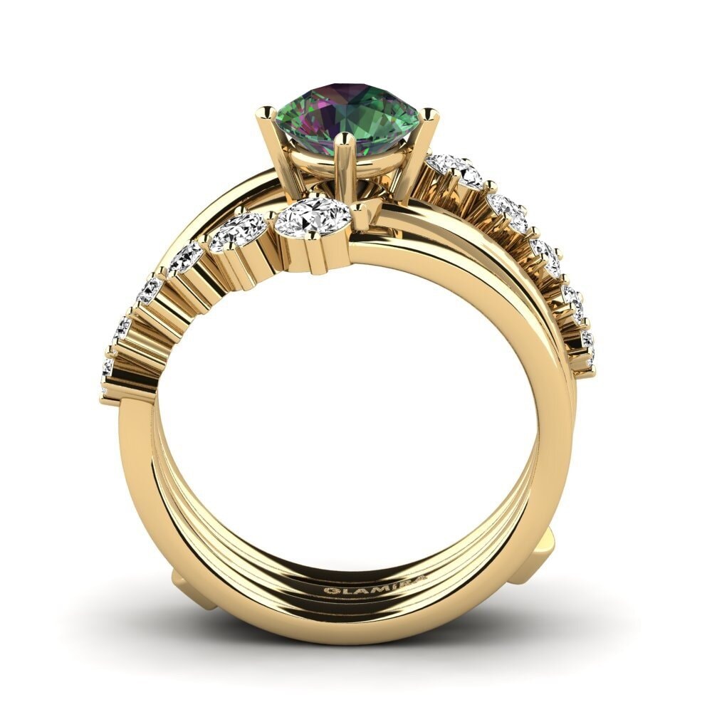 Topacio Místico Anillo Kylo SET