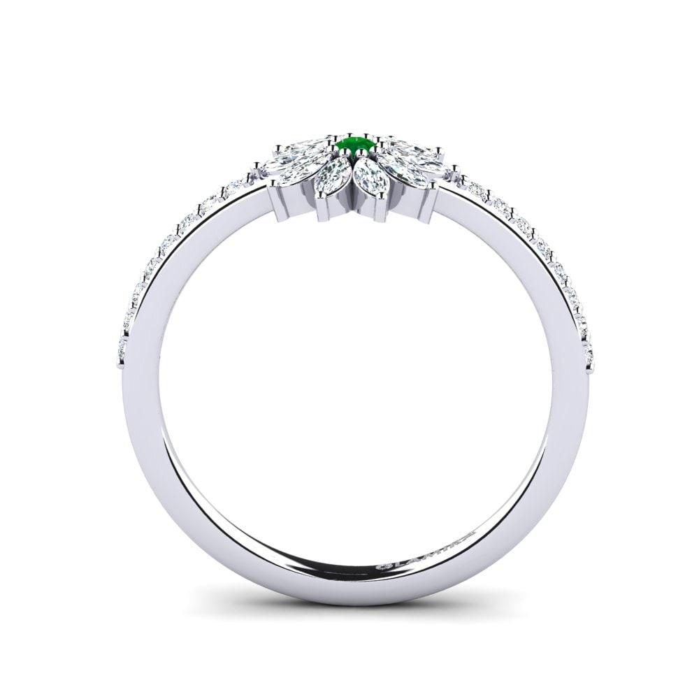 14k Oro Blanco Anillo apilable Kyndr