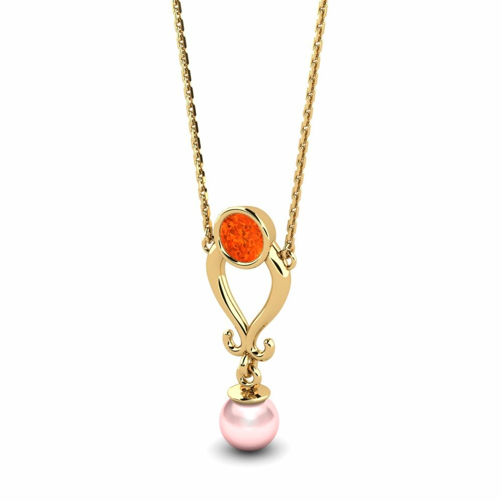 Fire-Opal Women's Necklace Laccess