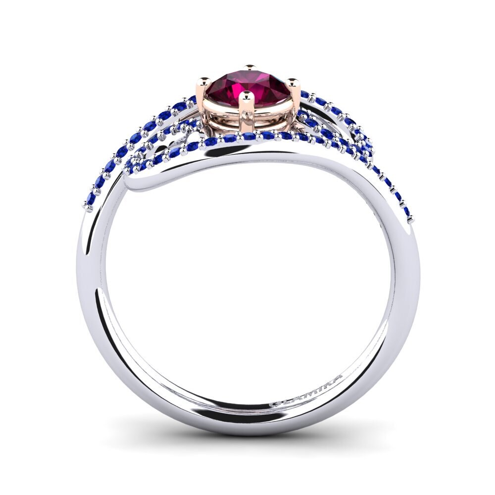 14k White & Rose Gold Ring Loncro