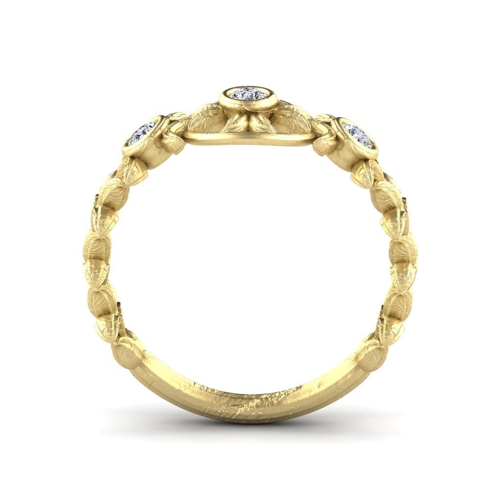 14k Oro Amarillo Anillo Lakia