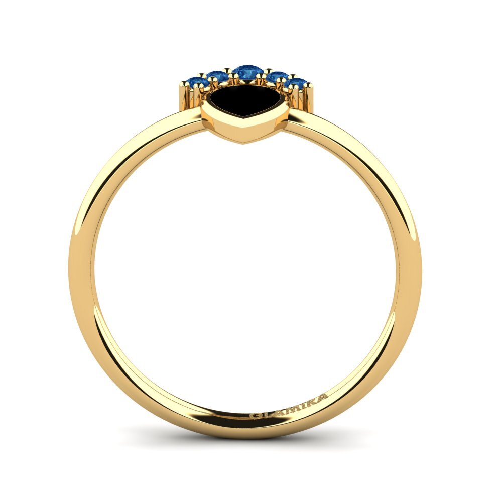 Dark Blue Zirconia Ring Lane