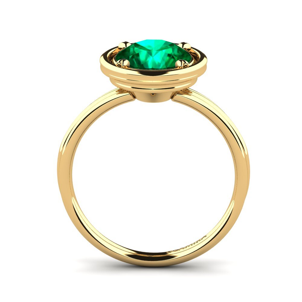 Esmeralda (creada en laboratorio) Anillo de compromiso Lanisa