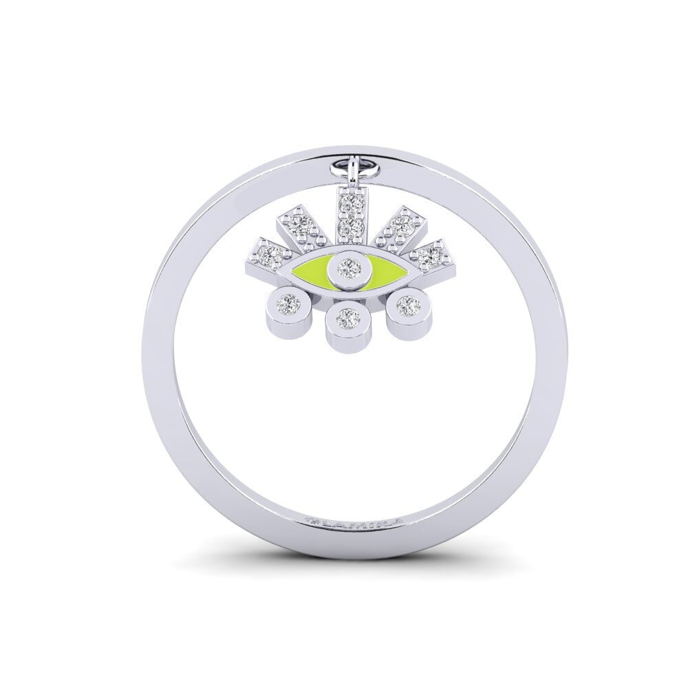 Argent Blanc Bague Laodikya
