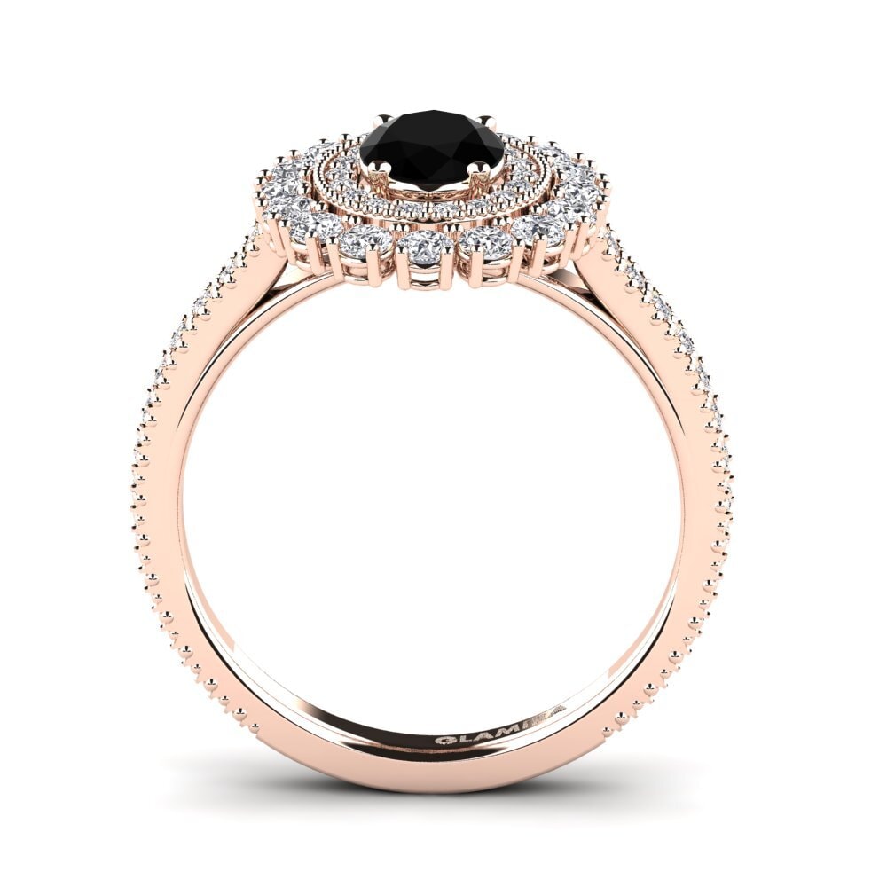 Black Diamond Engagement Ring Lasala