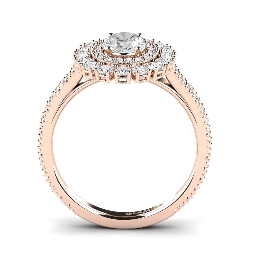 White sapphire Engagement Ring Lasala