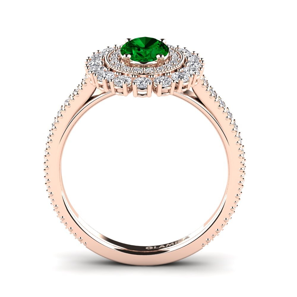 Green Zirconia Engagement Ring Lasala