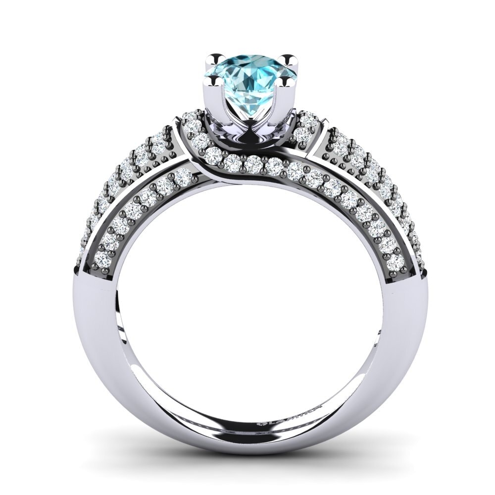 Blue Zircon Engagement Ring Latonya