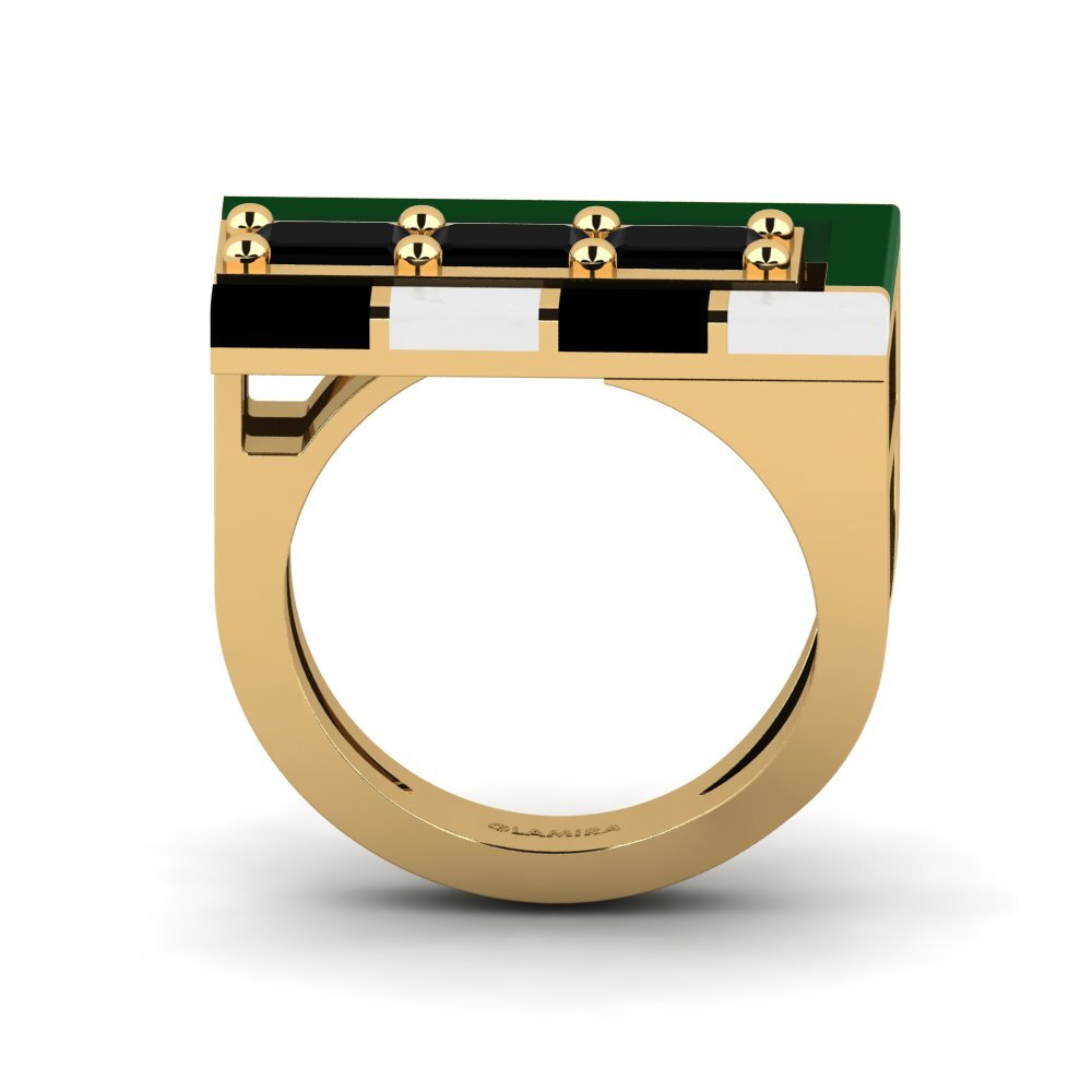Schwarzer Onyx Ring Latteg