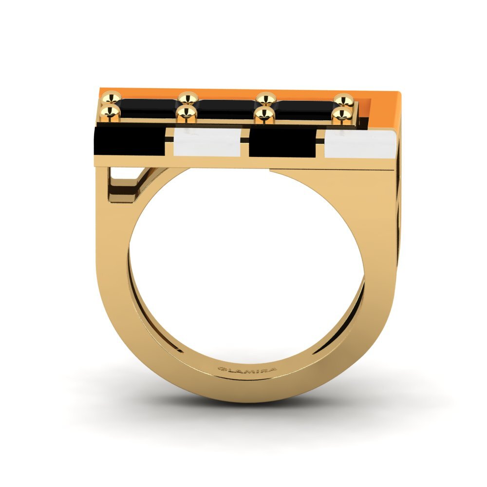 Schwarzer Onyx Ring Latteg