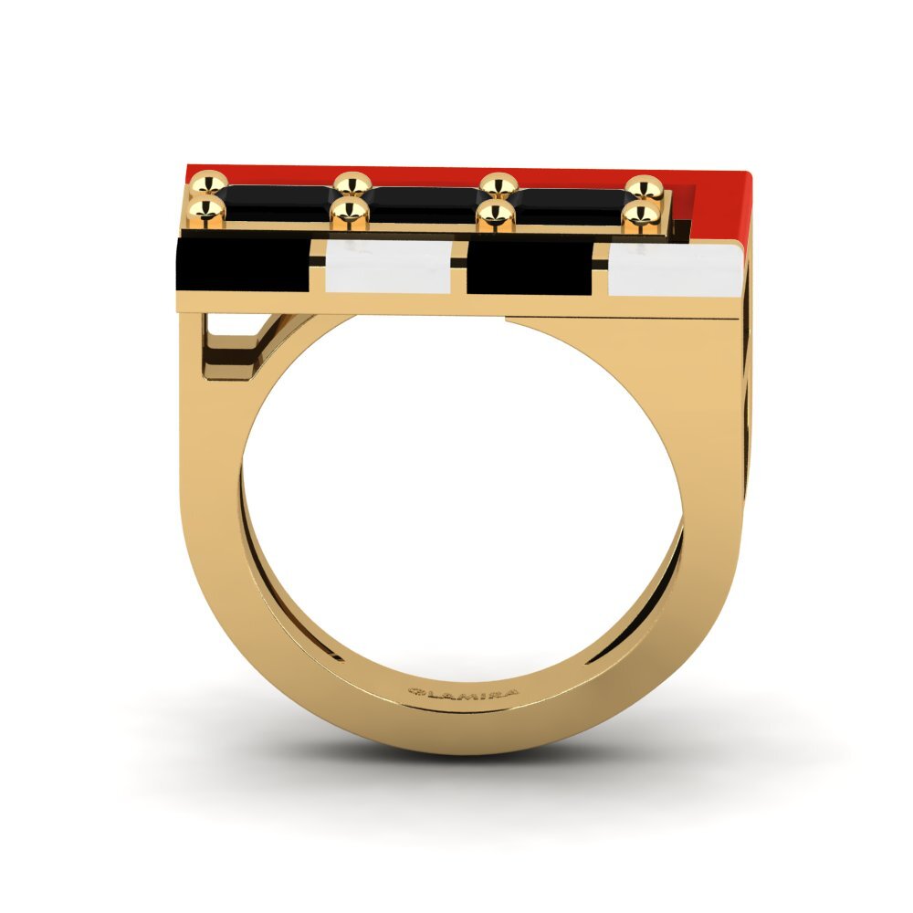 Schwarzer Onyx Ring Latteg