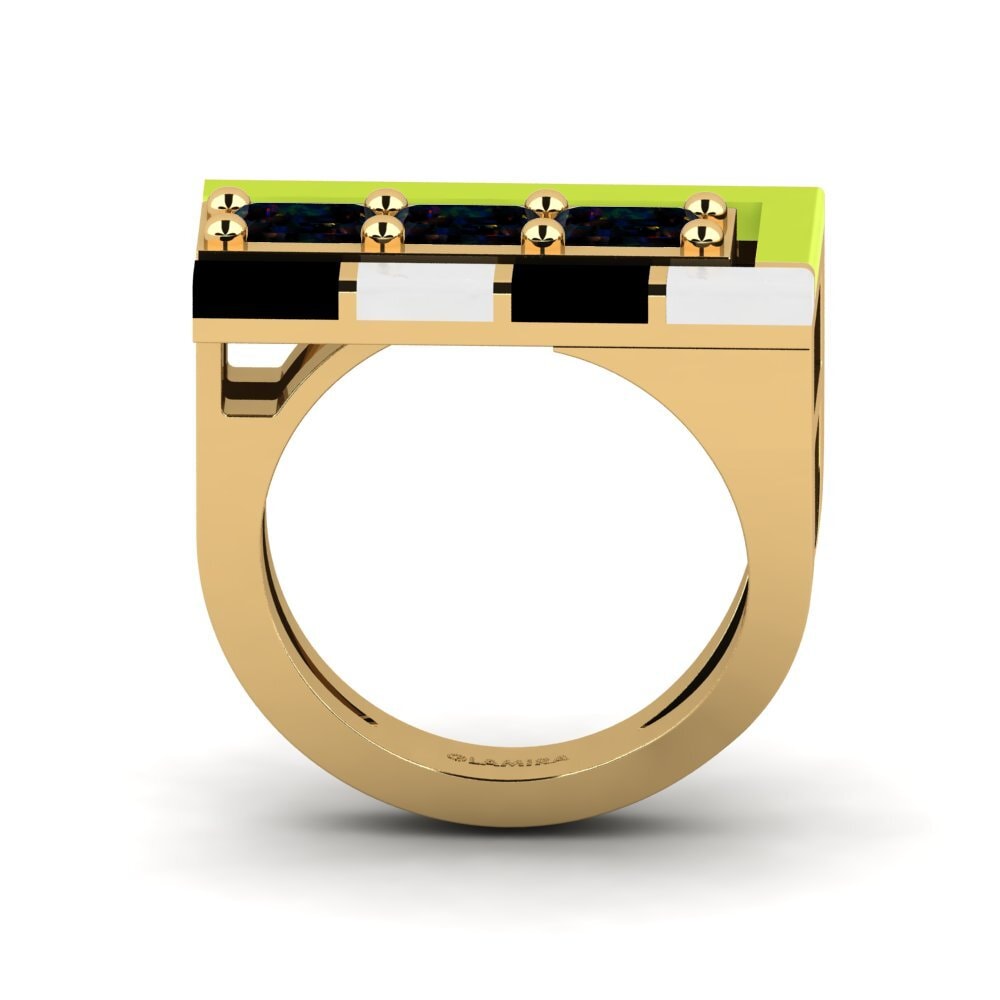 Schwarzer Opal Ring Latteg
