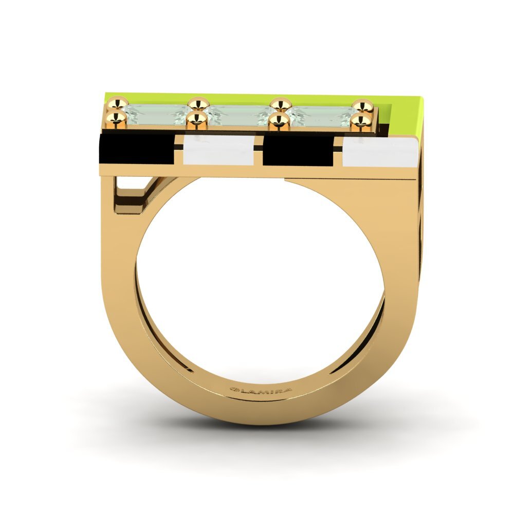 Grüner Amethyst Ring Latteg