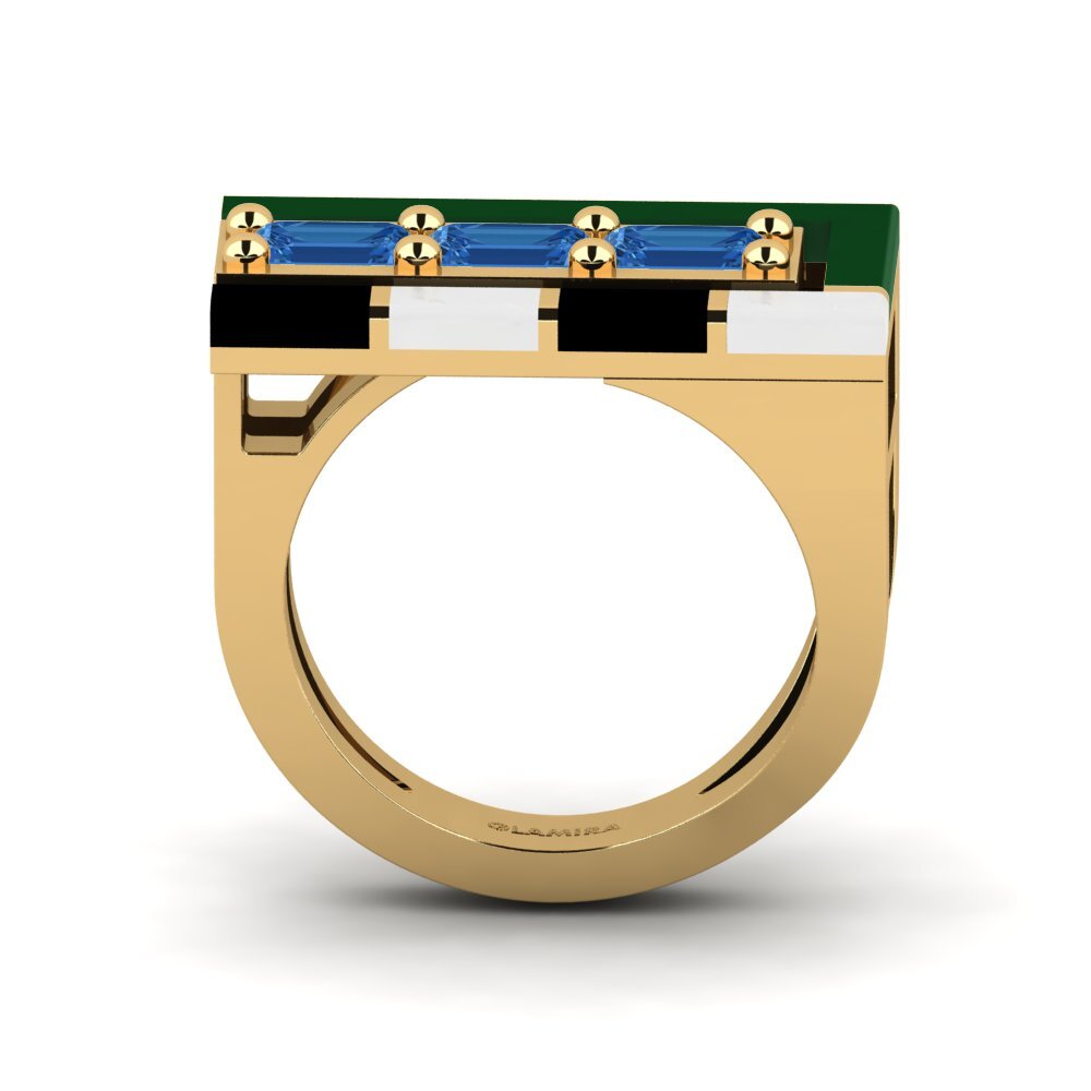 Dunkelblauer Zirkonia Ring Latteg