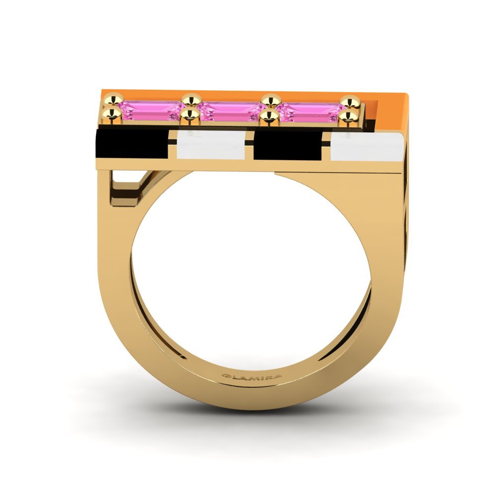 Rosa Topas Ring Latteg