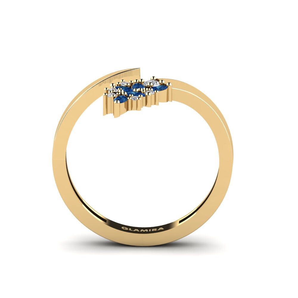 Dunkelblauer Zirkonia Ring Laturbies