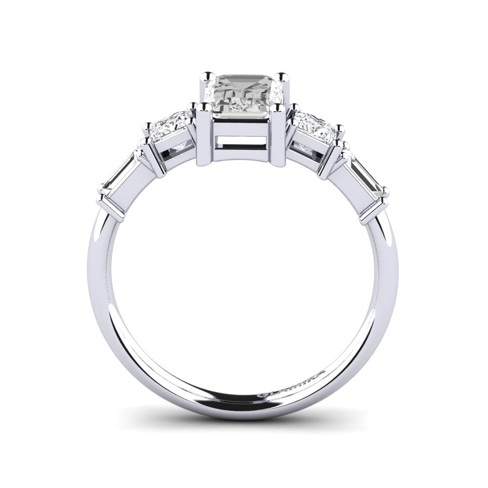 Zafiro blanco Anillo de compromiso Lauralee