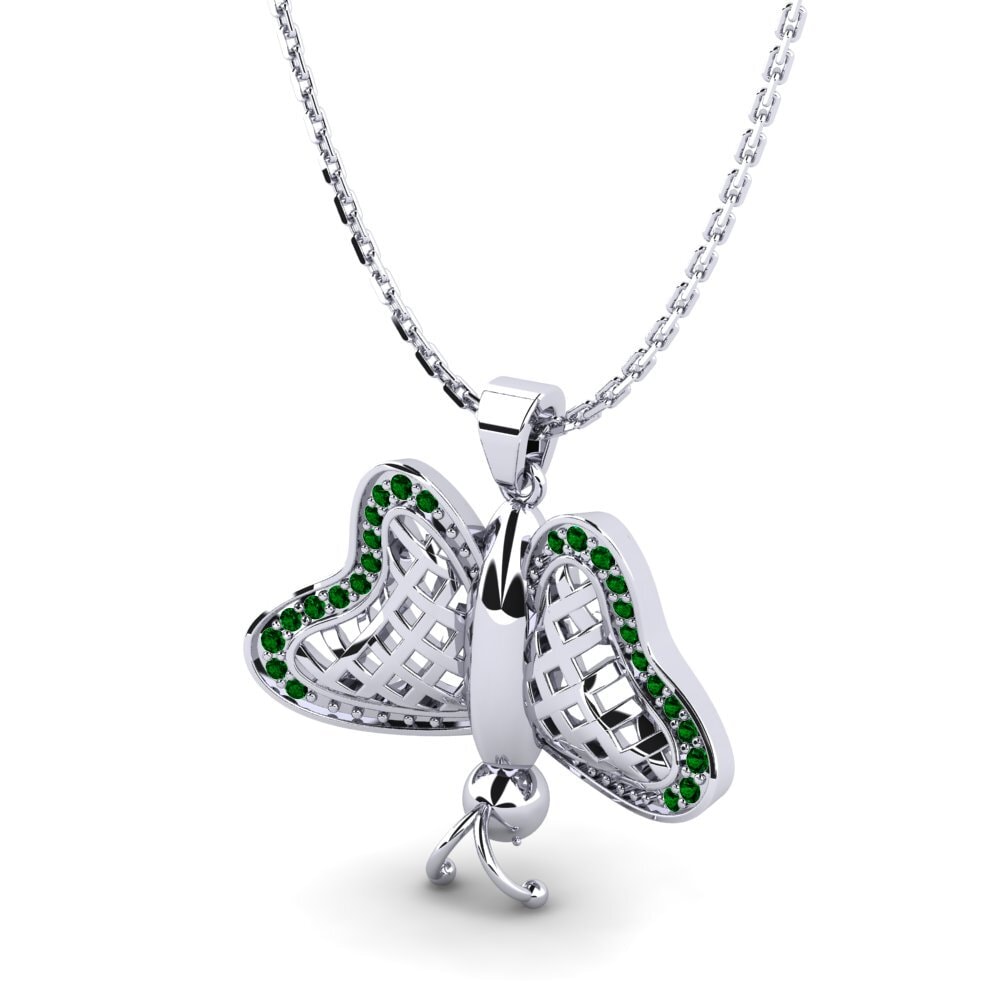 Plata 925 Circonita Verde Colgante de Mujer Laviva