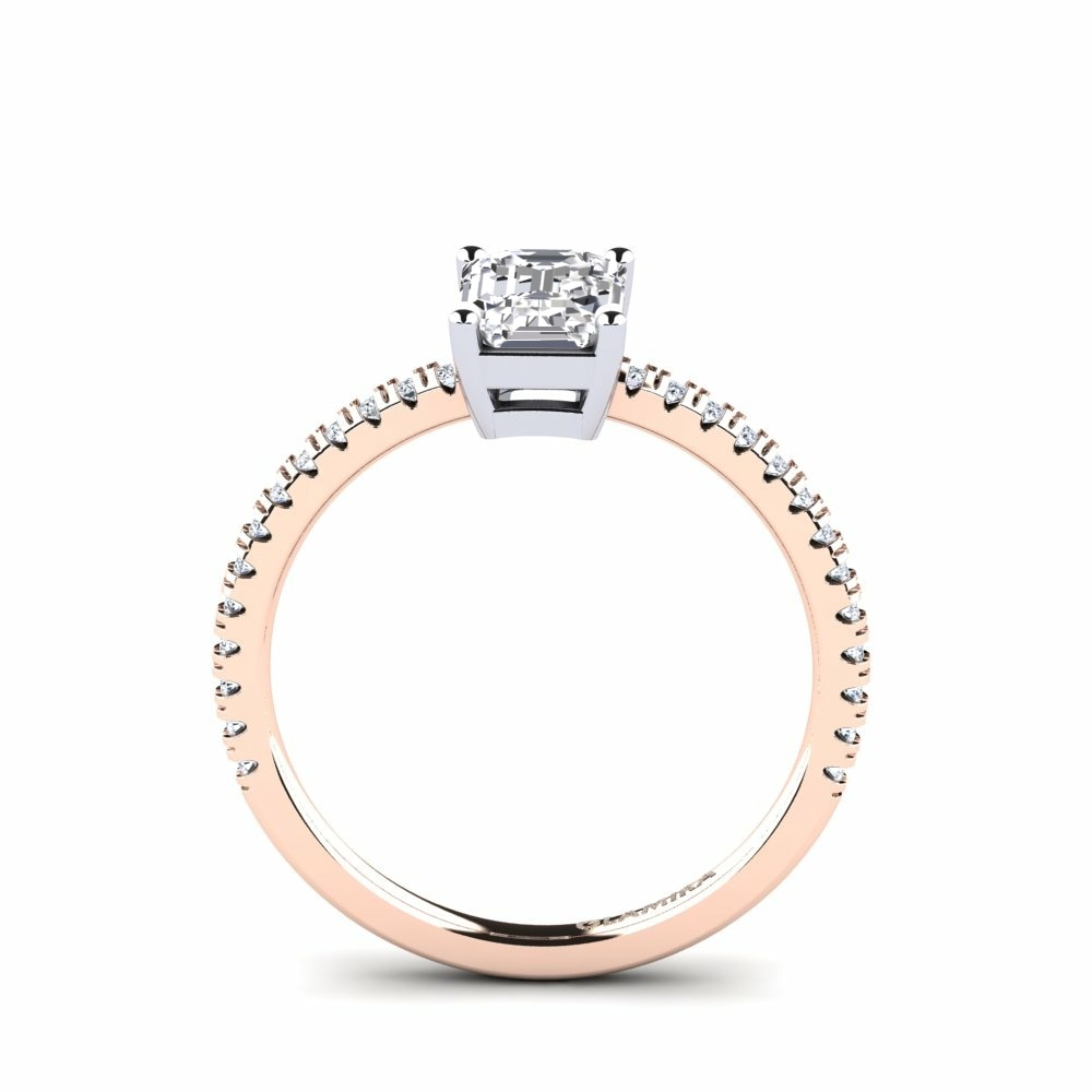 14k Rose & White Gold Engagement Ring Aldea