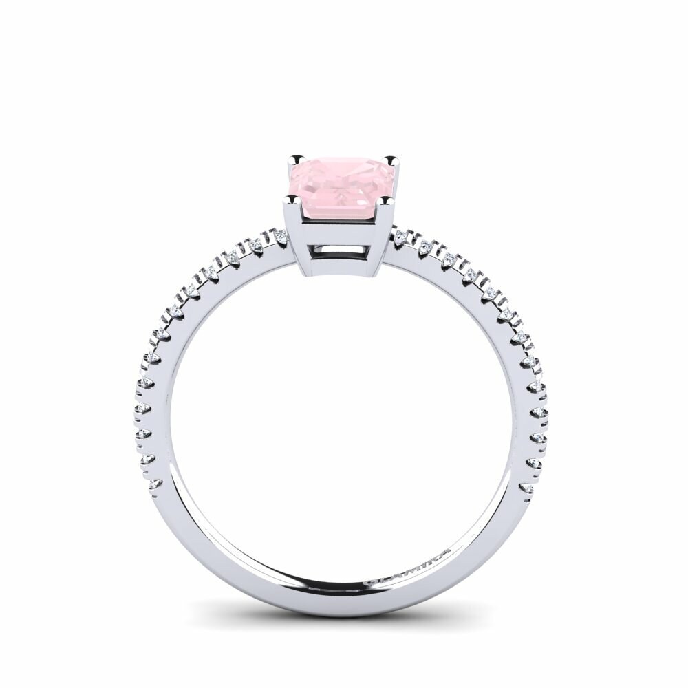 Rose Quartz Engagement Ring Aldea