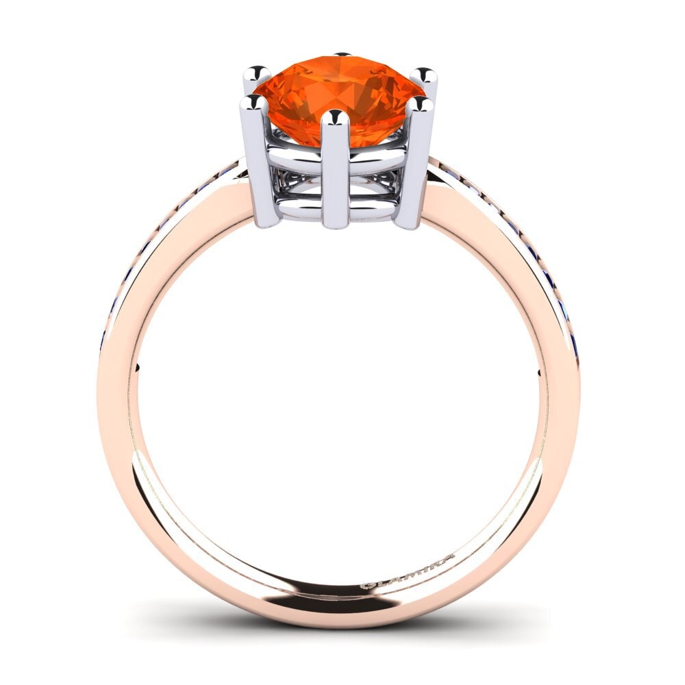 14k Rose & White Gold Engagement Ring Alita 1.6 crt
