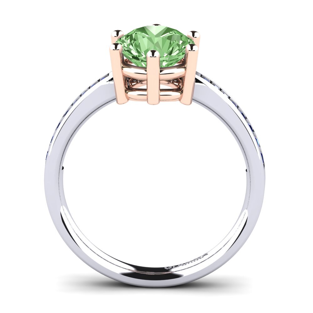 14k White & Rose Gold Engagement Ring Alita 1.6 crt