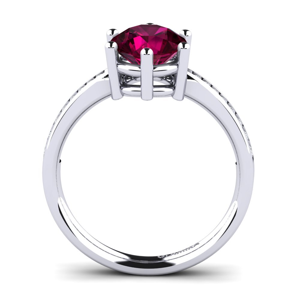 Rhodolite Garnet Engagement Ring Alita 1.6 crt