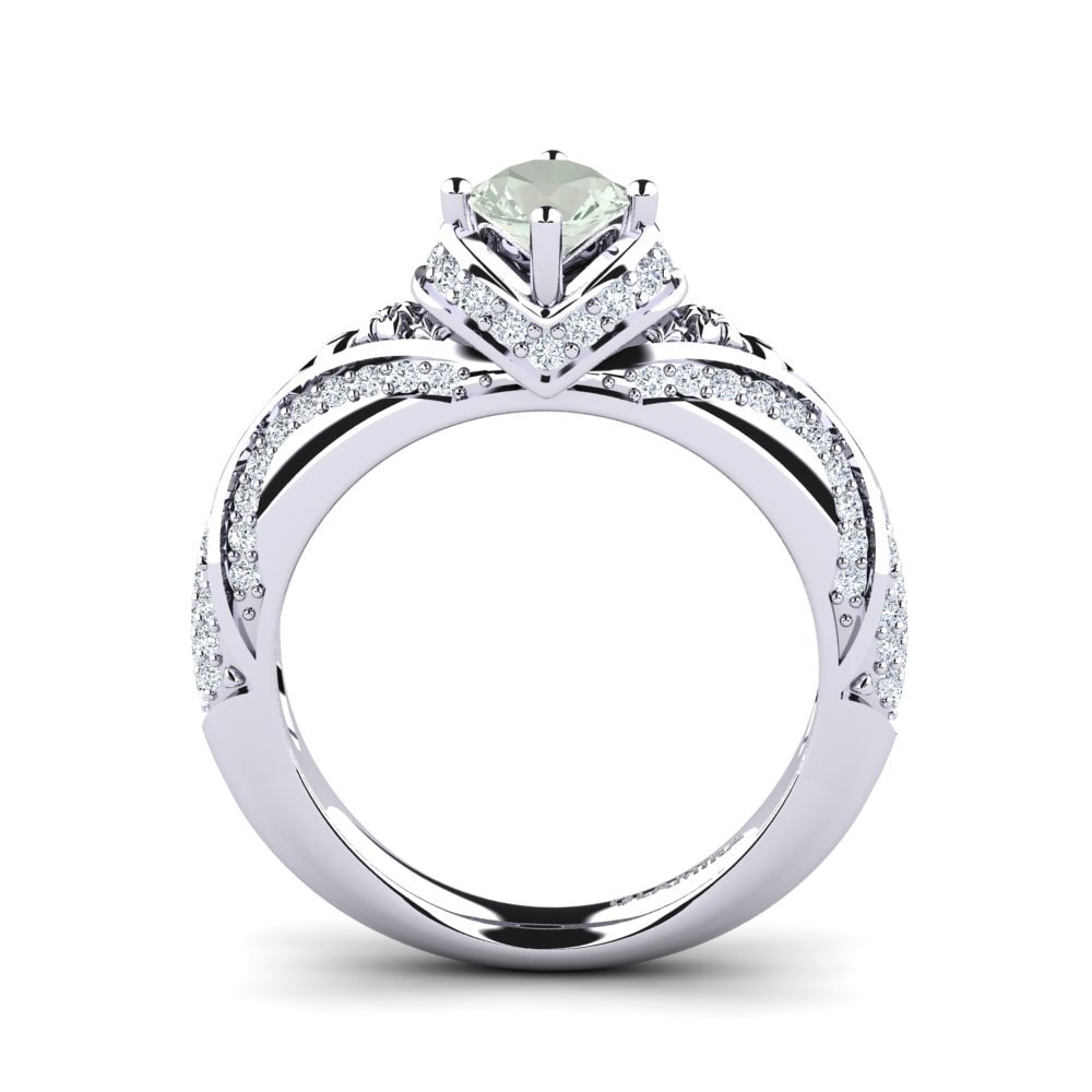 Green Amethyst Engagement Ring Amorina